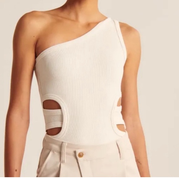 Abercrombie & Fitch Tops - Abercrombie & Fitch Soft AF Collection Small Side Cut Out Body Suit size NWT
